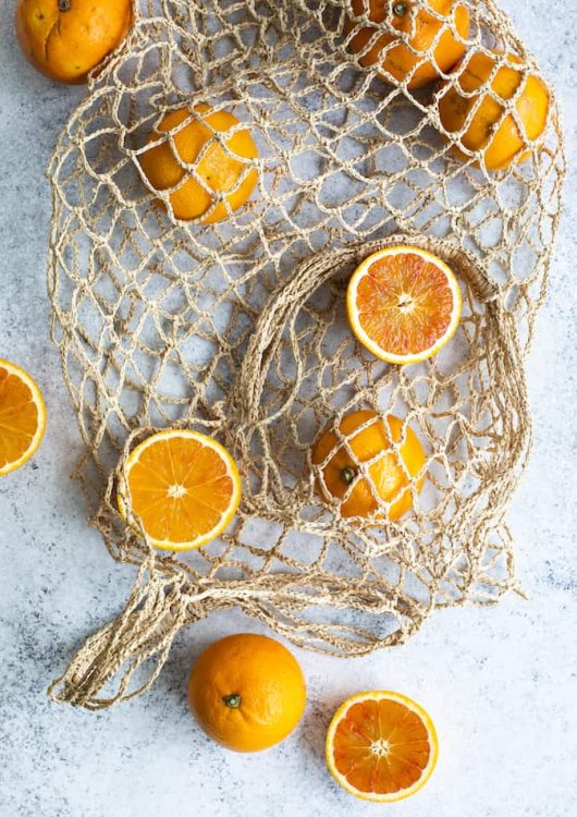 Greippiä ja appelsiinia mustikkahunajalla