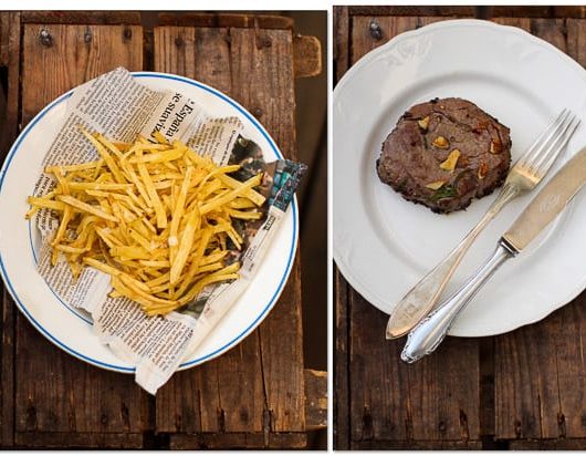 Pippuripihvi ja tikkuperunat