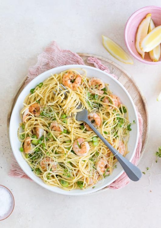 Sitruunainen jättikatkarapupasta