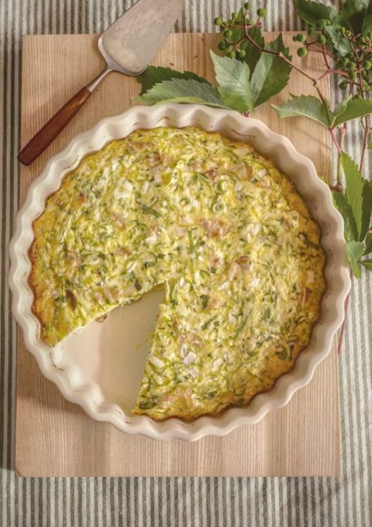 Pohjaton kesäkurpitsapiirakka