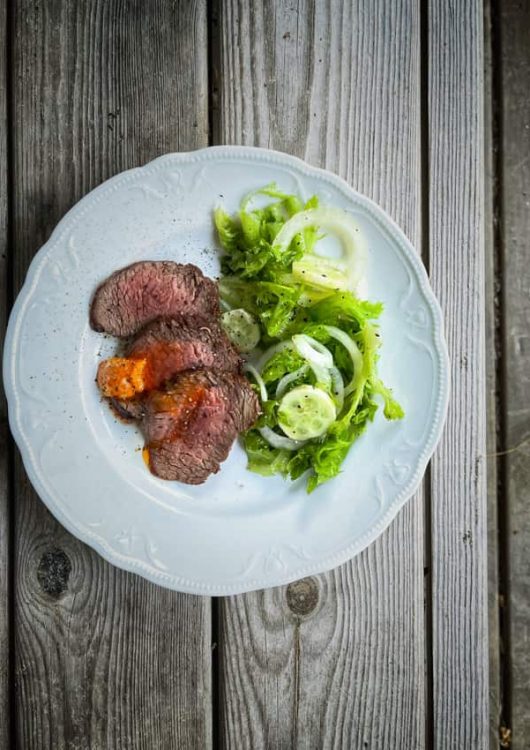 Grillattu petite tender ja gochujangvoi